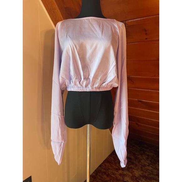 WeWoreWhat Tops - WeWoreWhat Revolve Billow Sleeve Top Heather Purple NWT Sz XL